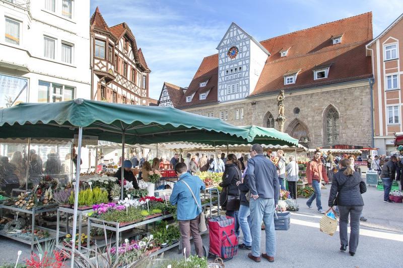 Marktplatz und Marktbrunnen 1